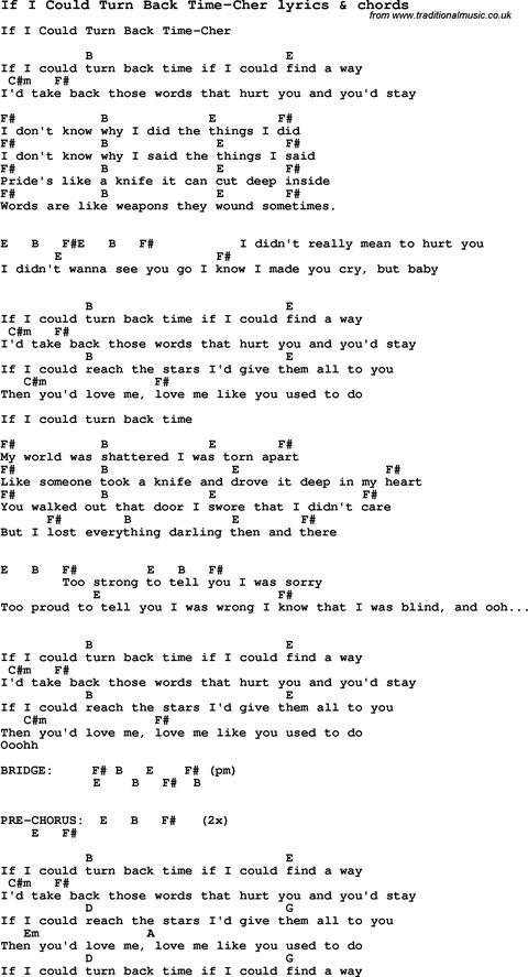 Turn Back Time Lyrics